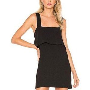 Amanda Uprichard Women's Anderson Sleeveless Overlay Mini Dress Black (Medium)